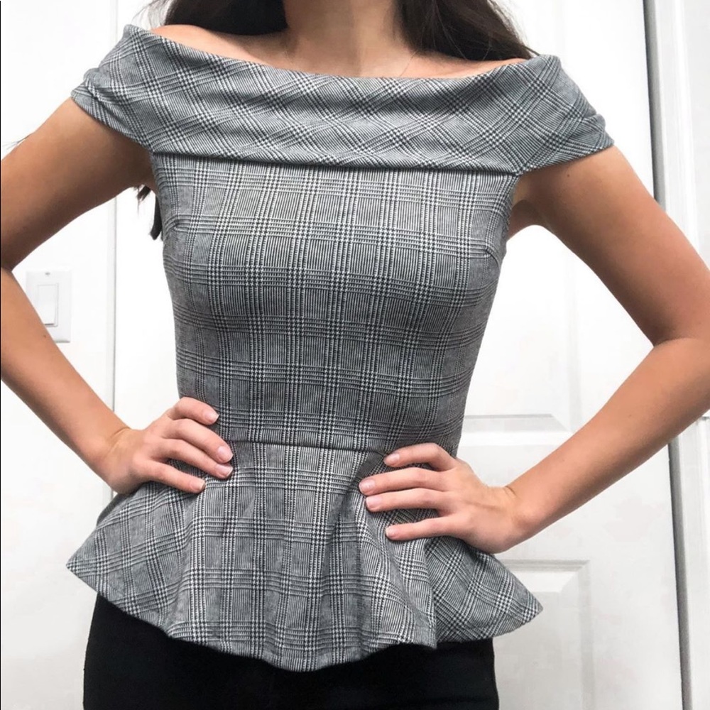 peplum top from fashion nova